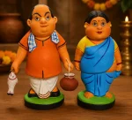 Krishnanagar Terracotta Clay Gopal Bhar and Wife Couple