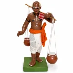 Krishnanagar Terracotta Indian Curd Seller Clay Idol  Dahi DOI Bechne Wala Human Figurines