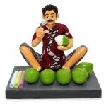 Sitting Human Figure Miniature Idol - Coconut Seller