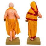 Krishnanagar Terracotta Clay Idol Brahman Brahmani Couple  Handcrafted Traditional Bengali Brahmon Brahmoni Figures - Image 3